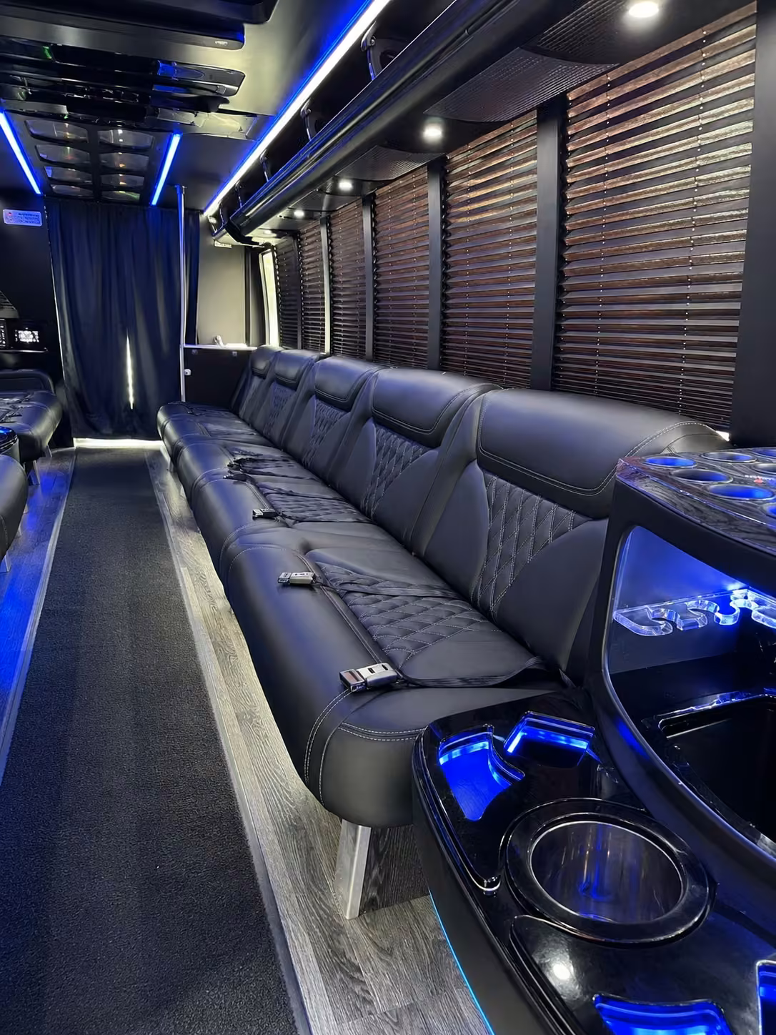 25 passenger party bus inside